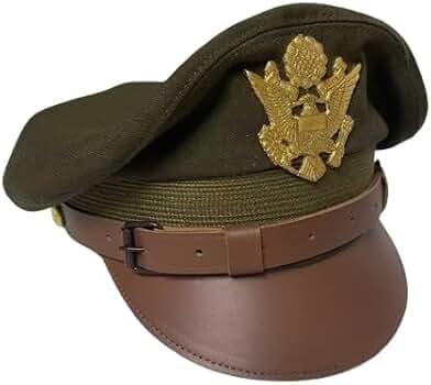 Amazon.com: WWII Military Officer's Pilot Crusher Cap, US Army Air